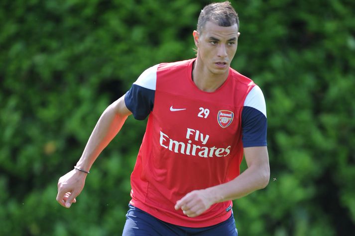 Marouane Chamakh á æfingu með Arsenal.