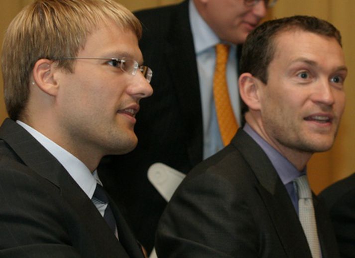 Róbert Wessmann og Björgólfur Thor íhuga að krefjast hundruð milljóna af Logos. Mynd/ Valgarður.