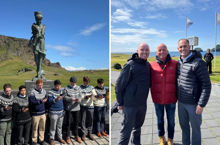 Páll Magnússon fór með gestina tignu í rútuferð um ættjörðina.