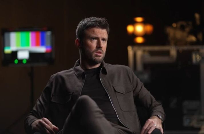 Kjartan Atli Kjartansson spurði Michael Carrick spjörunum úr.