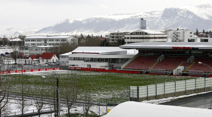 Vodafone-völlurinn í morgun.