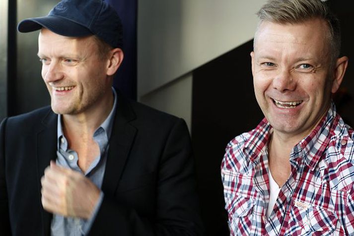Kvikmynd í bígerð Casper Christiansen og Frank Hvam eru að gera kvikmynd um Klovn-tvíeykið. Ekki liggur þó fyrir hvenær myndin fer í tökur.Fréttablaðið/Anton