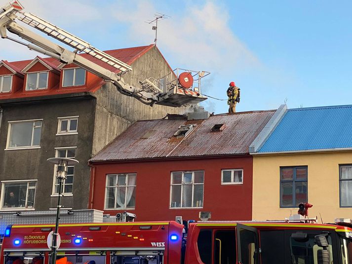 Frá vettvangi.