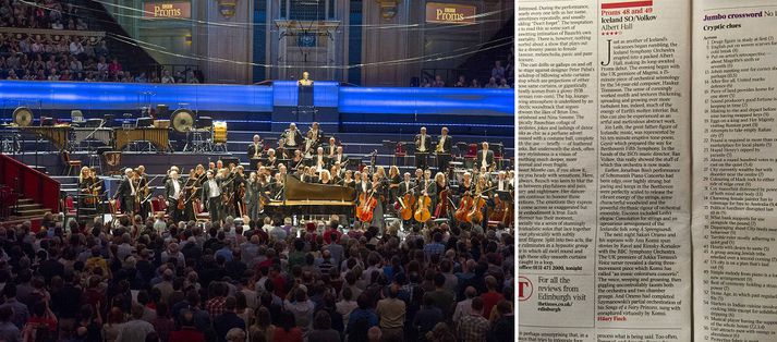 Mynd frá tónleikum Sinfóníunnar á Proms 22. ágúst.