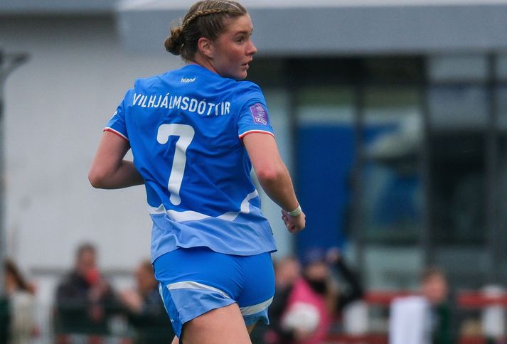 Karólína Lea Vilhjálmsdóttir skoraði mörkin.