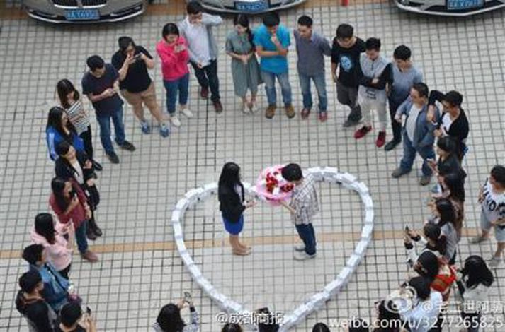 Myndin var birt á vefnum Weibo.
