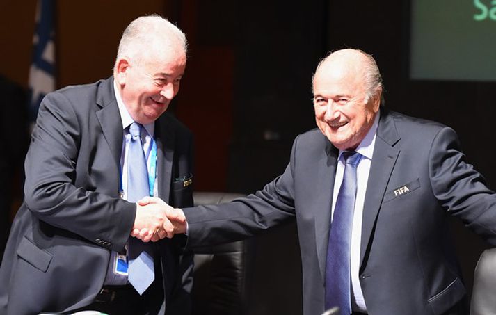 Grondona ásamt Sepp Blatter, forseta FIFA.
