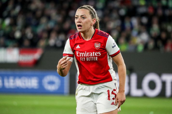 Katie McCabe í leik með Arsenal.