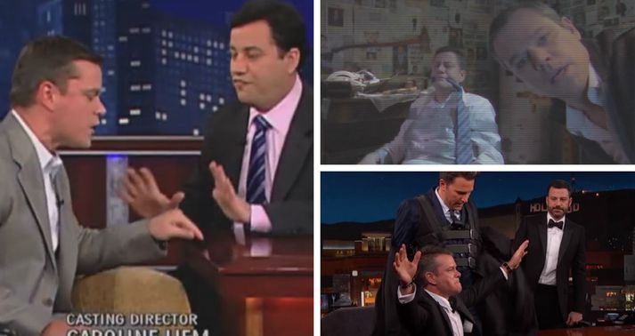 Jimmy Kimmel og Matt Damon hafa lengi eldað grátt silfur saman.