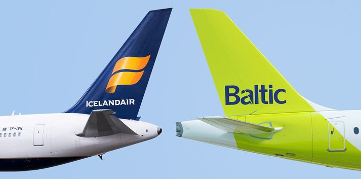 Icelandair og airBaltic eiga að hafa samið um sammerkt flug. 