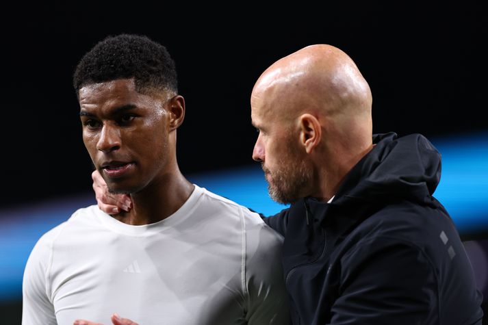 Erik ten Hag var langt frá því að vera sáttur við Marcus Rashford eftir djammferð hans til Belfast fyrir mánuði.