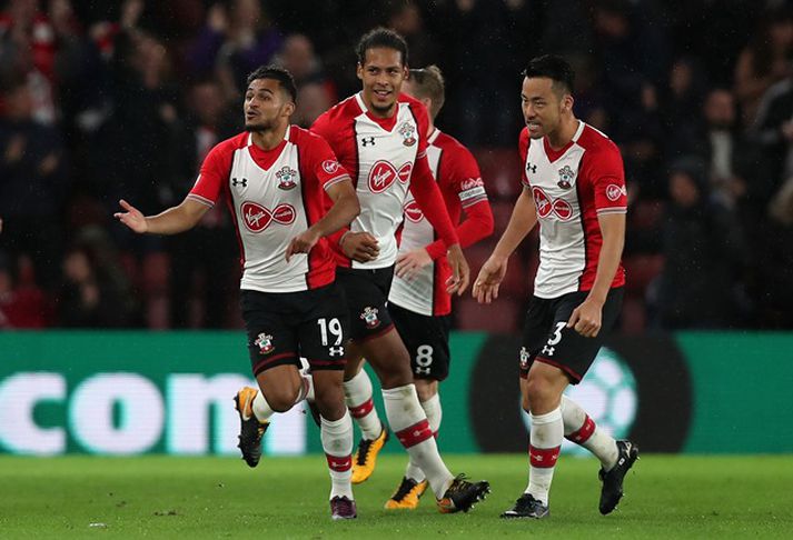 Southampton jafnaði metin í seinni hálfleiknum.
