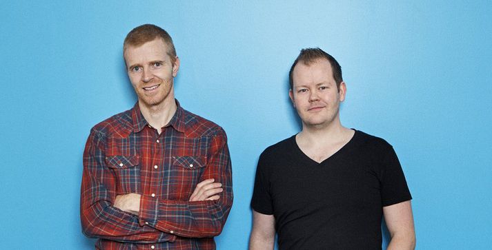 Davíð er til hægri á myndinni og Kristján til vinstri.
