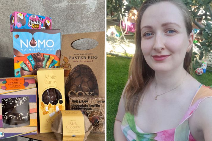Kristín Helga segir úrvalið af vegan páskaeggjum alltaf að batna. 