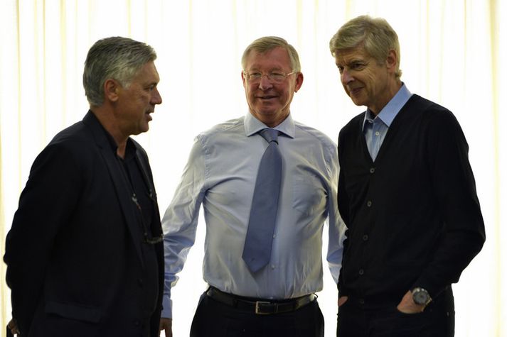 Þrír góðir. Carlo Ancelotti, Sir Alex Ferguson og Arsene Wenger.