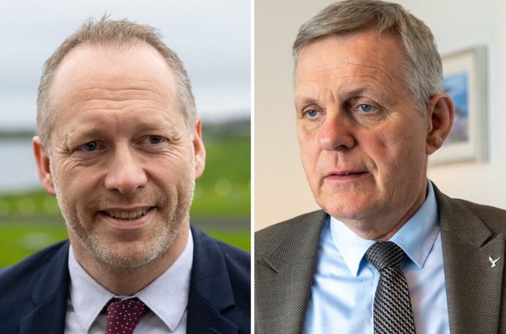 Guðmundi Inga Guðbrandssyni, formanni Vinstri grænna, var ekki skemmt yfir ræðu Jóns Gunnarssonar þingmanns Sjálfstæðisflokks á þingi í dag. Þar sagði hann þingflokk Vinstri grænna varla hæfan til þingsetu.