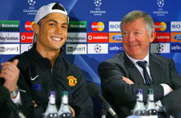 Alex Ferguson, stjóri United, og Cristiano Ronaldo.