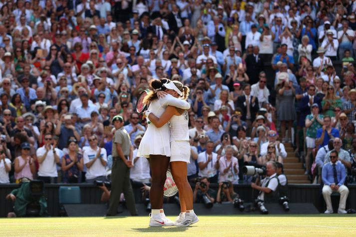 Williams og Kerber fallast í faðma í lok leiksins