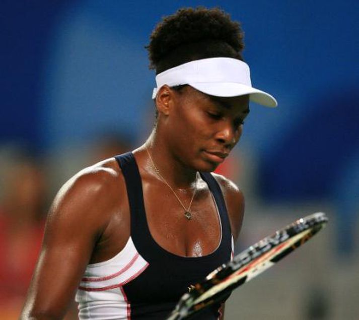 Venus Williams niðurlút.