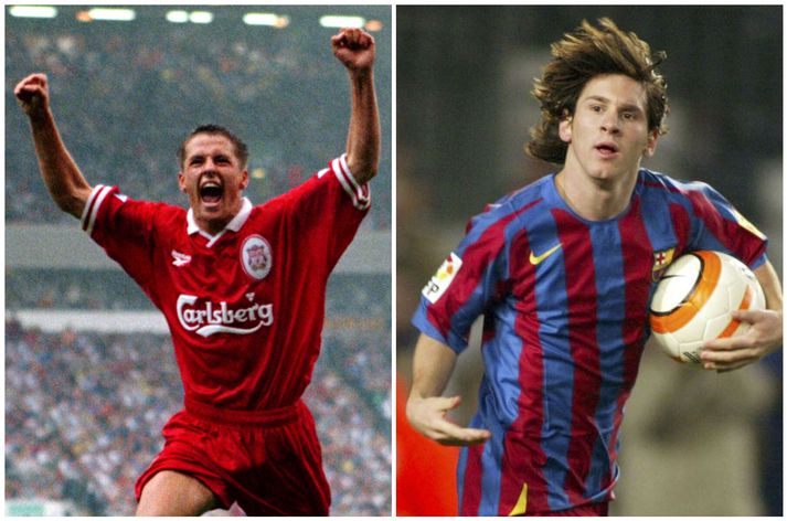 Michael Owen raðaði inn mörkum með Liverpool þegar hann var ungur og var betri en Lionel Messi að mati Wayne Rooney.
