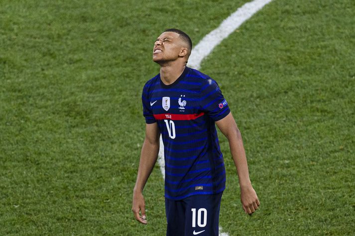 Mbappé í leik með franska landsliðinu.