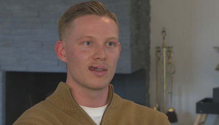 Eiður Gauti virðist ekki hafa fengið heilahristing.
