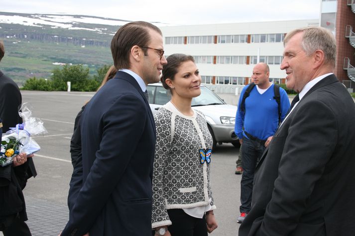 Viktoría krónprinsessa Svíþjóðar og Daníel eiginmaður hennar heimsóttu Háskólann á Akureyri í gær.