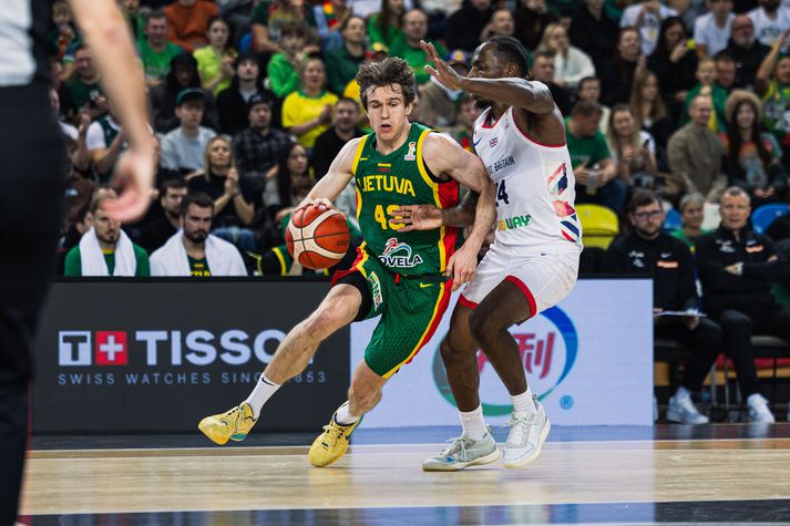 Ignas Sargiunas var hetja þjóðar sinnar í dramatískum sigri í kvöld.