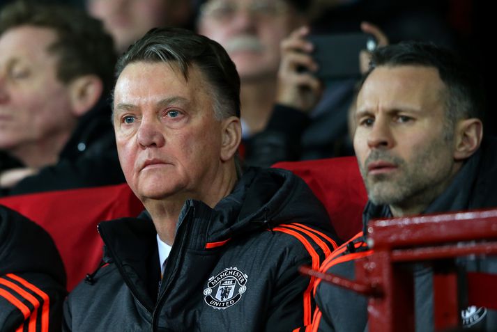 Van Gaal fylgist með leik Manchester United gegn Midtjylland á dögunum.