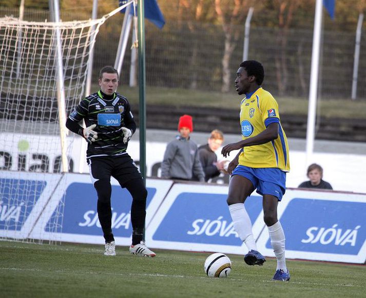 Ameobi er hér í leik með Grindavík síðastliðið sumar.FRÉTTABLAÐIÐ/valli