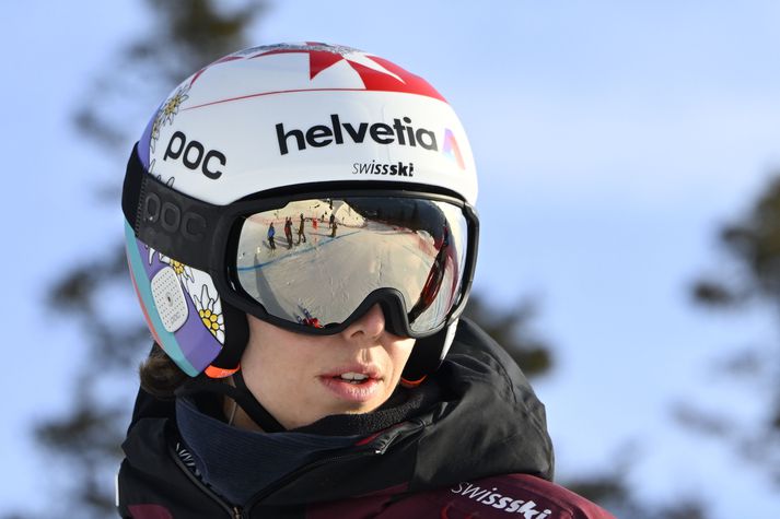 Hin svissneska Michelle Gisin hefur unnið þrenn verðlaun á Ólympíuleikum og þótti líkleg til að bæta við fleirum á nýju ári.