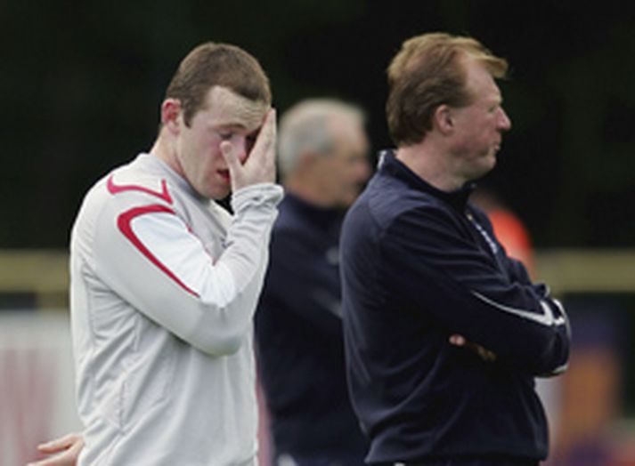 Wayne Rooney og Steve McLaren er ekki vel til vina í augnablikinu.