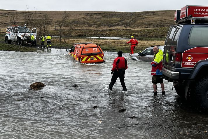 Leirvogsá er vatnsmikil um þessar mundir.