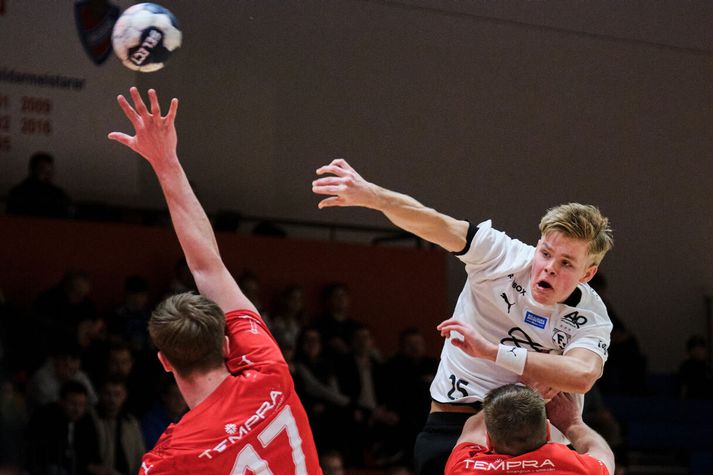 Ómar Darri Sigurgeirsson var markahæstur hjá FH-ingum í kvöld.