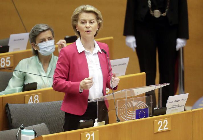 Ursula von der Leyen, forseti framkvæmdastjórnar Evrópuráðsins, biðlaði til Bandaríkjanna að endurmeta ákvörðun sína að hætta að styrkja Alþjóðaheilbrigðismálastofnunina.