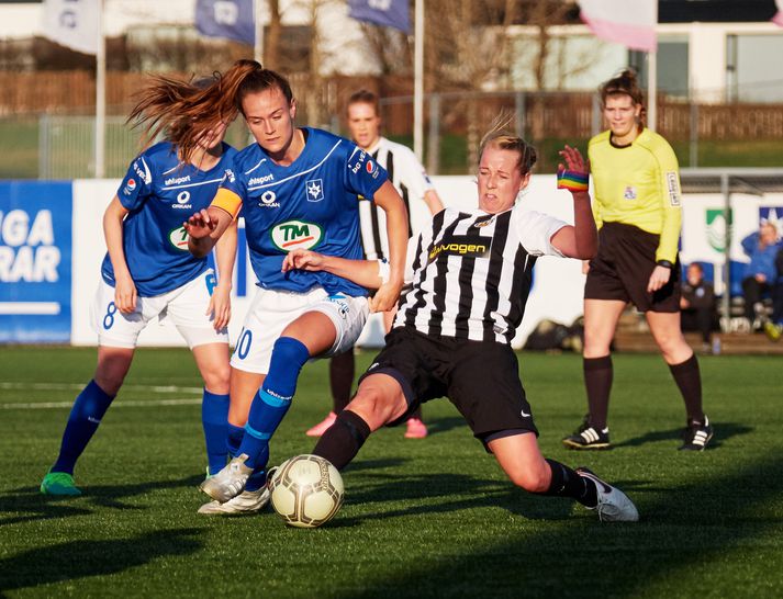 Katrín í leik gegn KR sem Stjarnan mætir í 16-liða úrslitum Borgunarbikarsins.