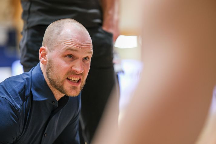 Baldur Þór Ragnarsson hefur verið ánægðari með sína menn en í kvöld. Hann kaus að vera glaður með sigurinn.