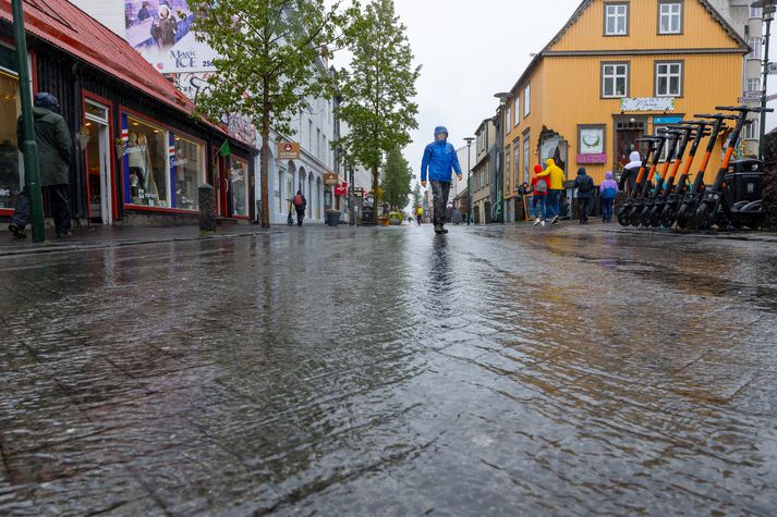 Það verður blautur dagur í höfuðborginni.