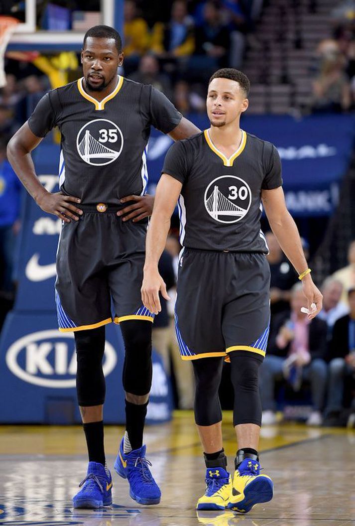 Stephen Curry og Kevin Durant.