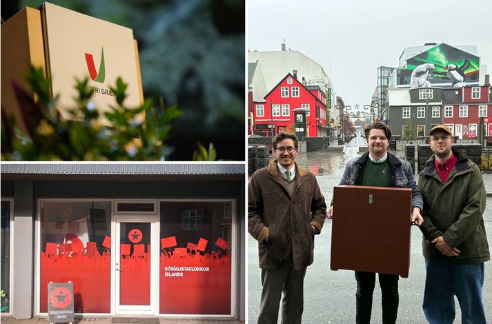 Viktor Árnason stjórnarmaður, Ari Orrason formaður og Elvar Freyr Fossdal Sigfússon stjórnarmaður. Á mynd vantar Elísabetu Freyju Úlfarsdóttur.