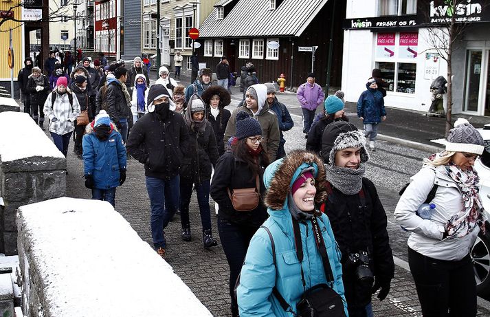 Ferðamönnum fjölgaði um 24 prósent hér á landi á síðasta ári.