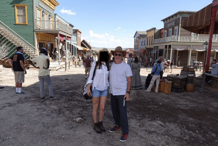 Karyna Shuliak og Jeffrey Epstein, þegar allt lék í lyndi.