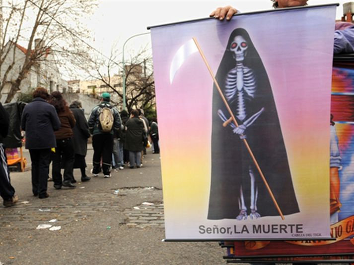 Víða í Argentínu tíðkast að heita á San la muerte.