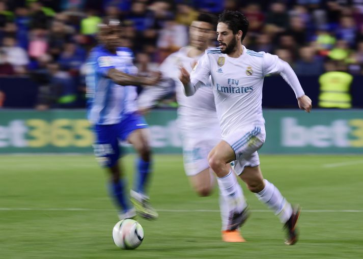 Isco á fleygiferð í leiknum í dag.