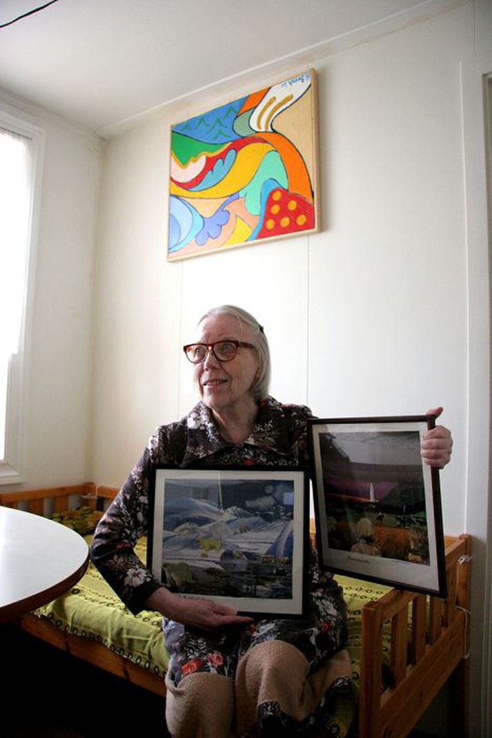 Leyfði listagyðjunni að njóta sín Sigríður Níelsdóttir fór á gamals aldri að semja tónlist og búa til listaverk og vakti mikla athygli fyrir það. Heimildarmynd um hana vann sigur á Copenhagen Dox á dögunum en Sigríður náði sjálf aldrei að sjá myndina.Fréttablaðið/Hrönn