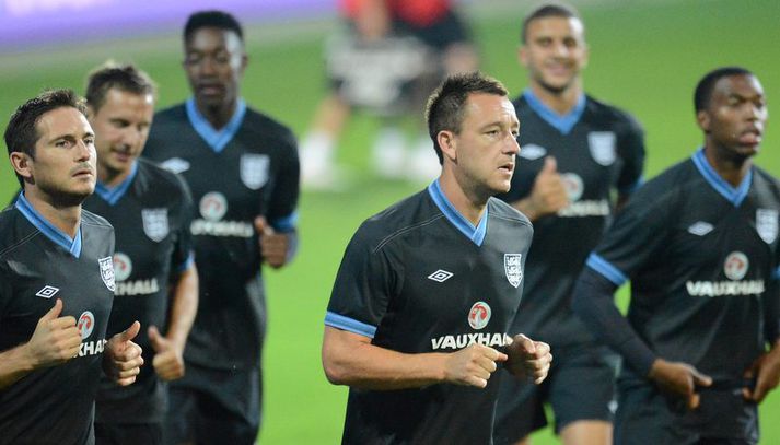 John Terry á æfingu enska landsliðsins.