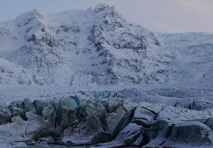 Jökullinn verður lýstur upp í september 2013 undir tónlist Bergljótar Arnalds.
fréttablaðið/vilhelm