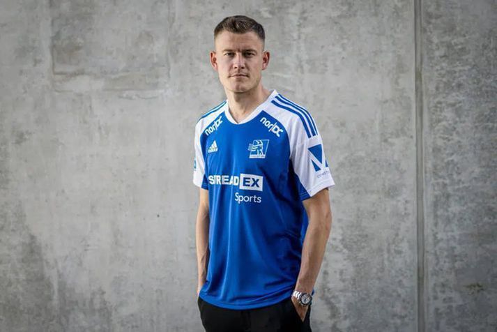 Alfreð Finnbogason var í fyrsta skipti í byrjunarliði Lyngby í dag.