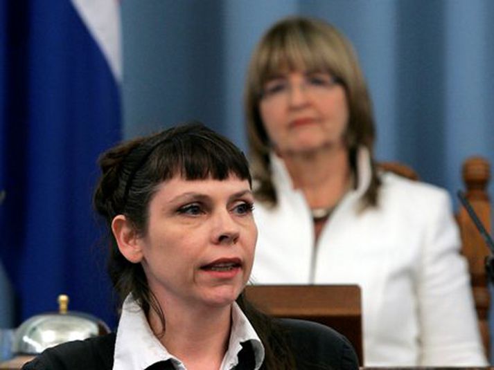 Birgitta Jónsdóttir er einn flutningsmanna tillögunnar. Mynd/ GVA.