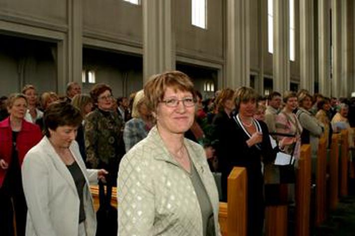 Ingibjörg við útskrift frá Kvennaskólanum í Reykjavík fyrir nokkrum árum.